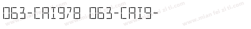 063-CAI978 063-CAI9字体转换